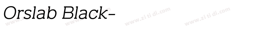 Orslab Black字体转换